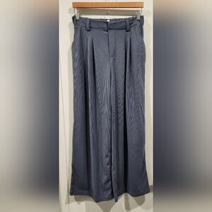 New Halara Womens Flex High Waisted Pleated Trouser Pants M Petite Blue
